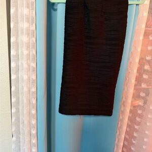 Alfani Black Textured Pencil Skirt